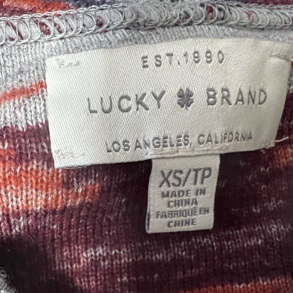 Lucky Brand Aztec Drape Cardigan Sweater XS Southwest Long Line Cotton Blend 282 - Picture 3 of 4